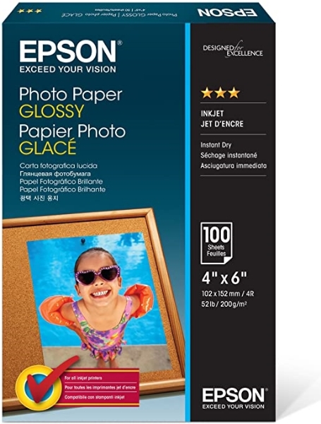 Epson Photo Paper Glossy, 4" x 6"   100 sheets