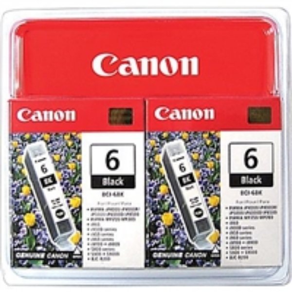 Canon BCI 6BK Black Twin Ink Pack   4705A037