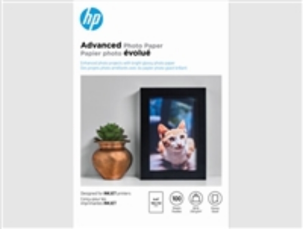 HP Advanced Glossy Photo Paper 100 sht/4 x 6 in borderless