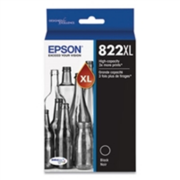 Epson T822XL High Capacity Black Ink Cartridge for WorkForce Pro WF 3820, WF 4820, WF 4830, WF 4834