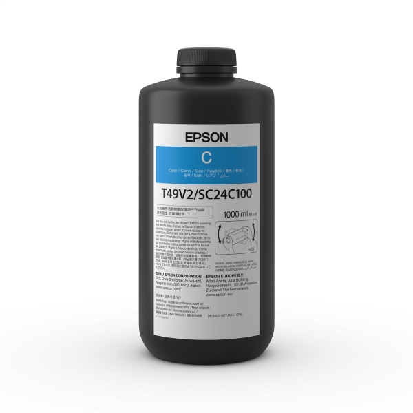 Epson UltraChrome T49 Cyan Ink 1L Bottle for SureColor V7000