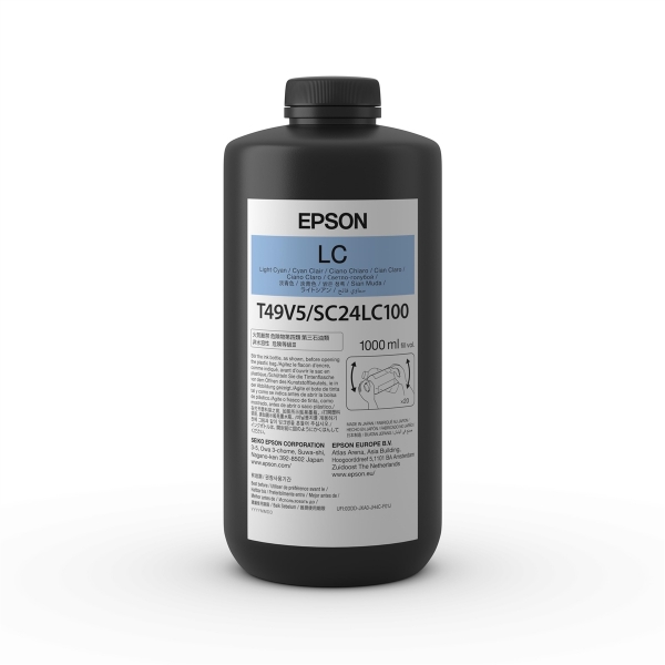 Epson UltraChrome T49 Light Cyan Ink 1L Bottle for SureColor V7000