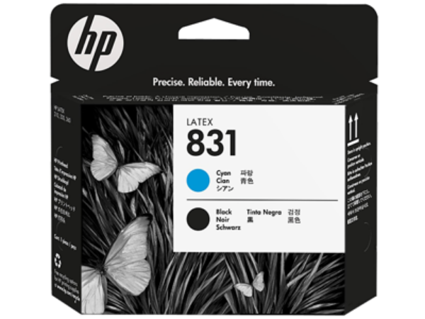 HP 831 Cyan/Black Latex Printhead for HP Latex 100, 300 and 500 Series Printers - CZ677A