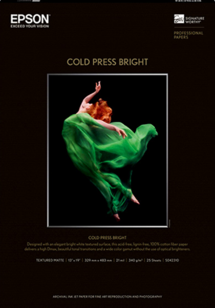 EPSON Cold Press Bright 340gsm 8.5"x11" 25 Sheets