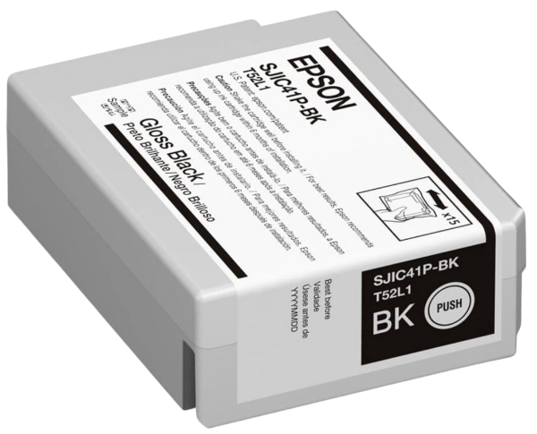 EPSON SJIC41P-BK Gloss Black Ink Cartridge for ColorWorks CW-C4000 (Gloss)