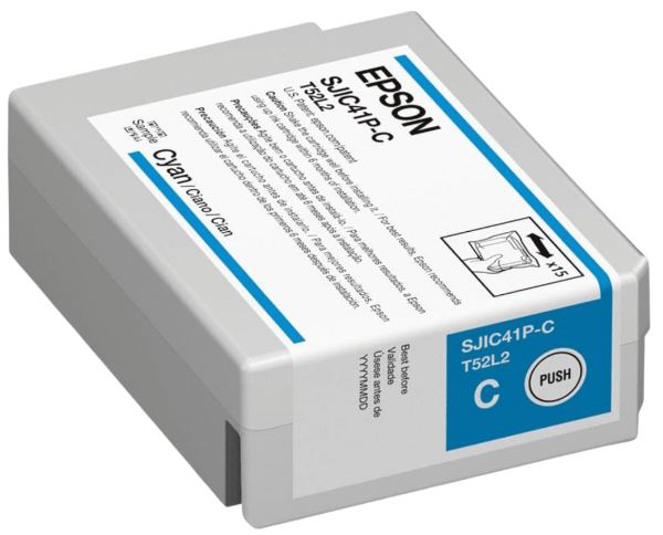 EPSON SJIC41P-C Cyan Ink Cartridge for ColorWorks CW-C4000