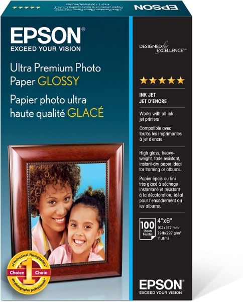 EPSON Ultra Premium Photo Paper Glossy 297gsm 4"x6" - 100 Sheets
