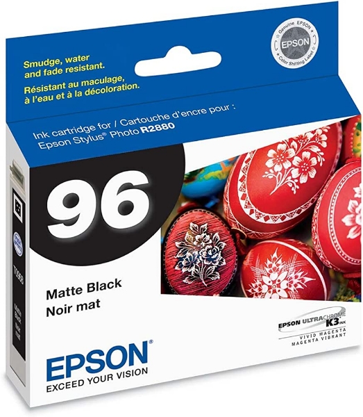 Epson 96 UltraChrome K3 Ink Matte Black for Stylus R2880 T096820