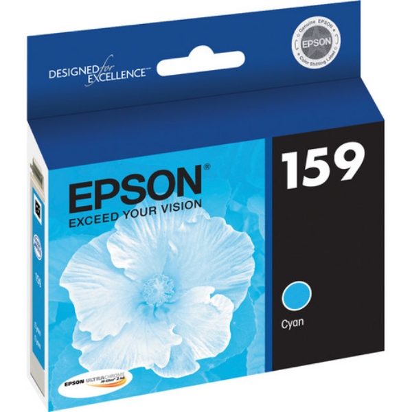 Epson 159 UltraChrome Hi-Gloss 2 Cyan Ink Cartridge for Stylus R2000 - T159220