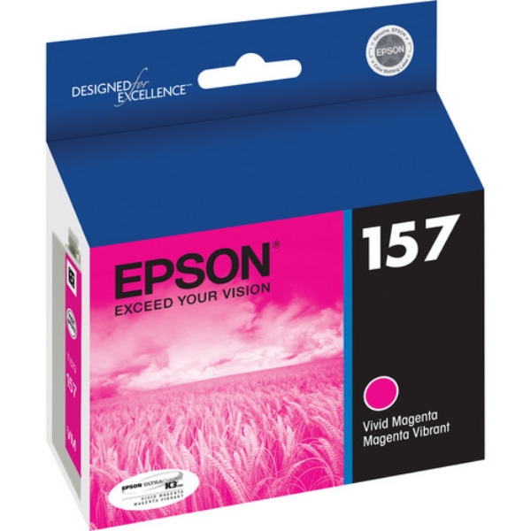 Epson 157 UltraChrome K3 Vivid Magenta Ink 25.9ml for Stylus R3000 T157320