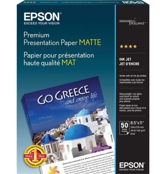 Epson Premium Presentation Paper Matte 8.5"x11" 50 Sheets