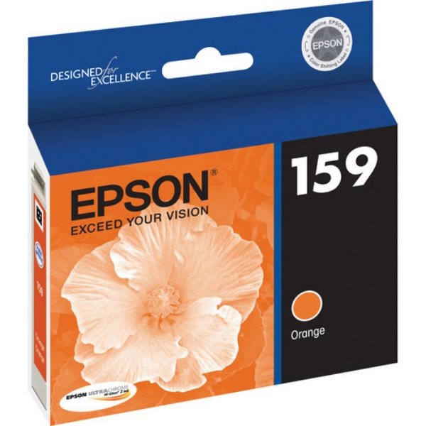 Epson 159 UltraChrome Hi-Gloss 2 Orange Ink Cartridge for Stylus R2000 - T159920