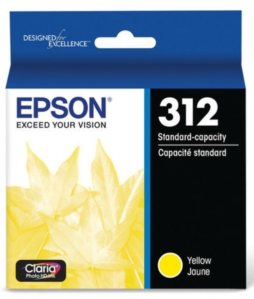 Epson 312 Claria Photo HD Yellow Ink for XP-15000, XP-8500, XP-8600, XP-8700 - T312420S