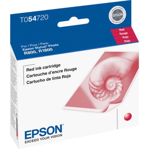 Epson T054 UltraChrome Red Ink for Stylus R800, R1800 T054720