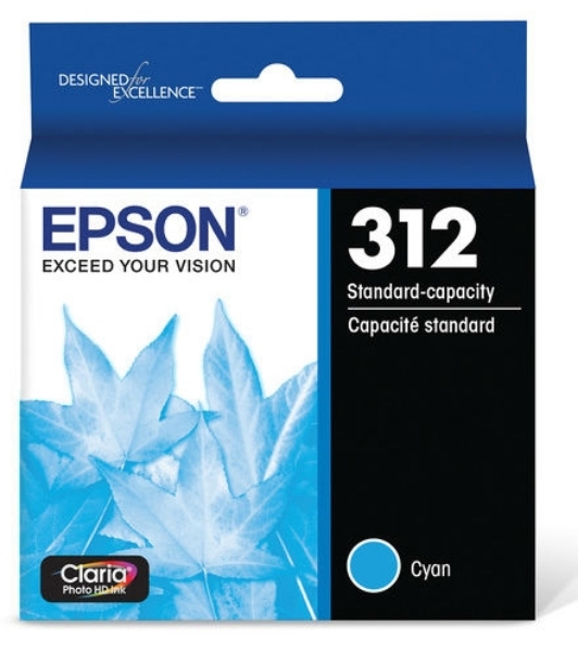 Epson 312 Claria Photo HD Cyan Ink for XP-15000, XP-8500, XP-8600, XP-8700 - T312220S