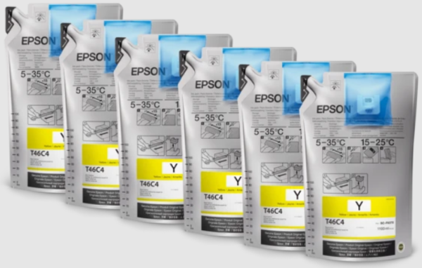 Epson UltraChrome DS Yellow Ink 1.1 Liter (6 Pack) for SureColor F6370, F9470, F9470H	