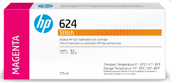 HP 624 Magenta DyeSub Ink Cartridge 775ml for Stitch S300 2LL55A	