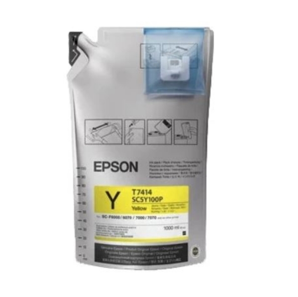 Epson T741 UltraChrome DS Yellow Ink for SureColor F6070, F6200, F7070, F7170, F7200, F9200 and F9370 (1000 mL, 1pk) - T741420-1