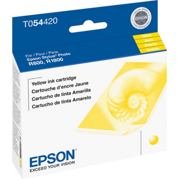 Epson T054 UltraChrome Yellow Ink for Stylus R800, R1800 T054420