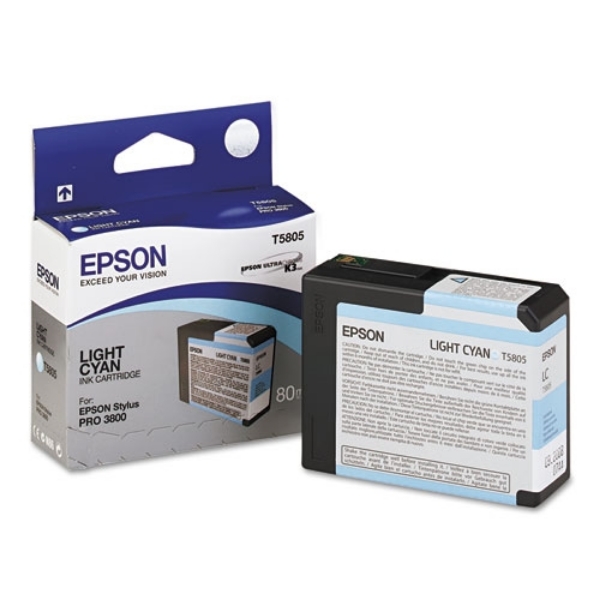 Epson T580 UltraChrome K3 Light Cyan Ink 80ml for Stylus Pro 3800, 3880 - T580500