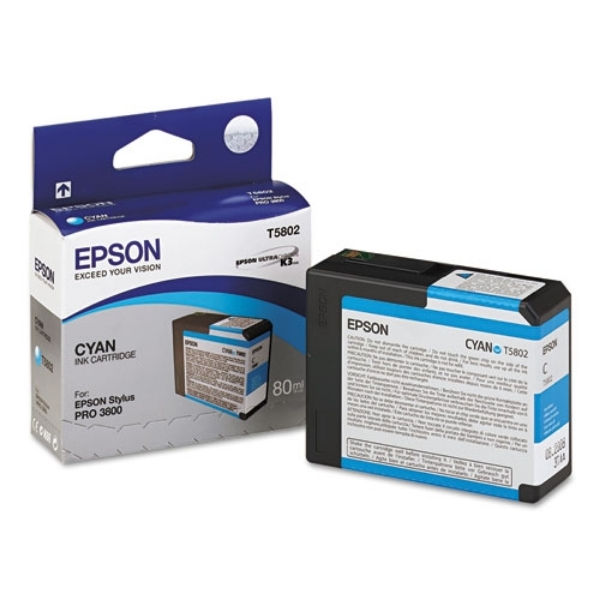 Epson T580 UltraChrome K3 Cyan Ink 80ml for Stylus Pro 3800, 3880 T580200	