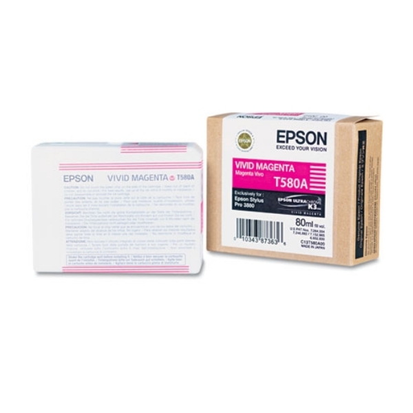 47821	0	Epson T580 UltraChrome K3 Vivid Magenta Ink 80ml for Stylus Pro 3880 T580A00	