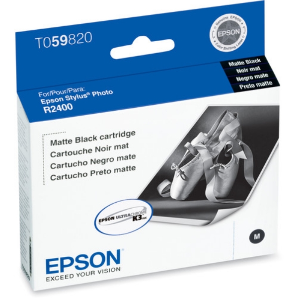 Epson T059 UltraChrome K3 Matte Black Ink for Stylus R2400 - T059820