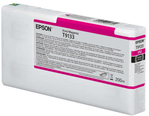 Epson Ultrachrome HD Vivid Magenta Ink Cartridge 200ml for SureColor P5000 Printers - T913300