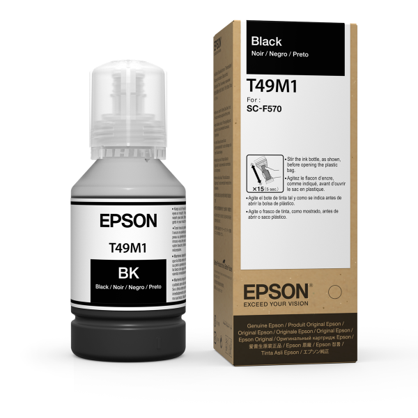Epson T49M Black Ink Bottle 140ml for SureColor F170, F370, F570 - T49M120