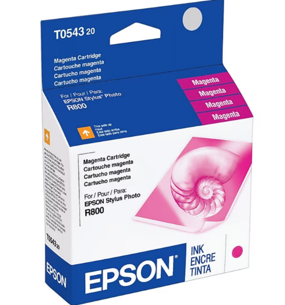 Epson T054 UltraChrome Magenta Ink for Stylus R800, R1800 T054320