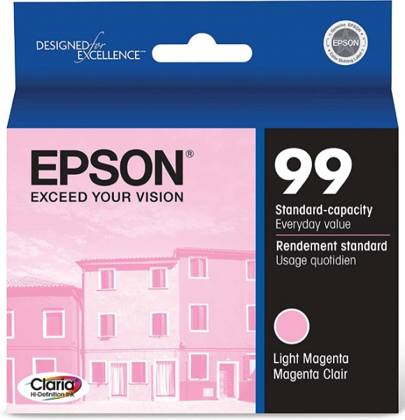 Epson 99 Claria Ink Light Magenta for Artisan 700, 710, 725, 730, 800, 810, 835, 837 - T099620-S