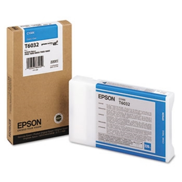 Epson UltraChrome K3 Ink Cyan 220ml for Stylus Pro 7800, 7880, 9800, 9880 T603200