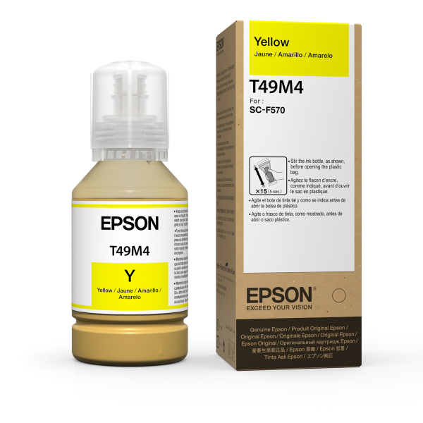 Epson T49M Yellow Ink Bottle 140ml for SureColor F170, F370, F570 - T49M420