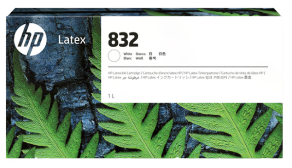 HP 832 1-Liter White Latex Ink Cartridge for Latex 630 W, 700 W - 4UV29A