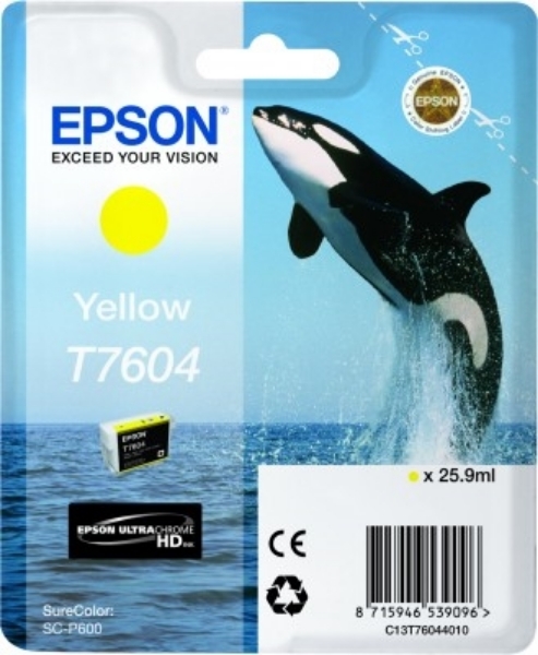 Epson 760 UltraChrome HD Yellow Ink 25.9ml for SureColor P600 T760420