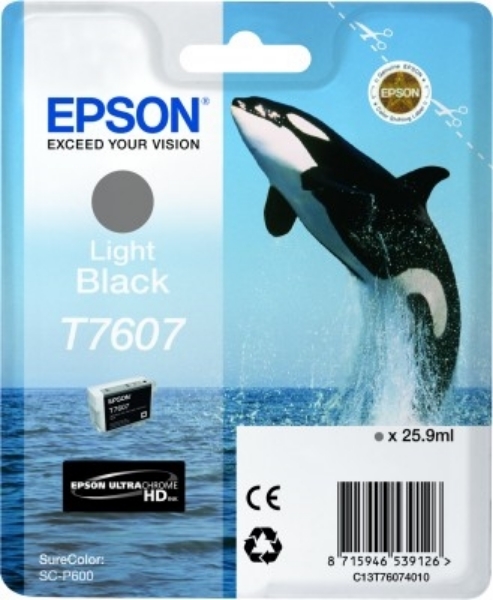 Epson 760 UltraChrome HD Light Black Ink 25.9ml for SureColor P600 - T760720