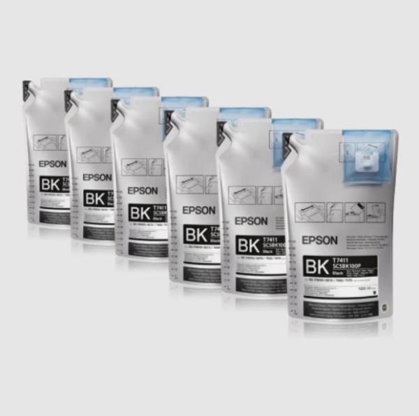 Epson T741 UltraChrome DS Black Ink Packs 6 x 1000mL for SureColor F7170, F6070, F7070 - T741120