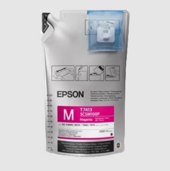 Epson T741 UltraChrome DS Magenta Ink for SureColor F6070, F6200, F7070, F7170, F7200,  F9200, and F9370 (1000 mL, 1pk) - T741320-1