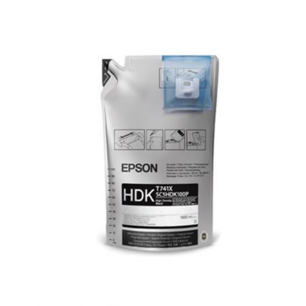 Epson T741 UltraChrome DS HDX Black Ink for SureColor F6200, F7200, F9200, F9370 (1,000 mL, 1pk) - T741X20-1