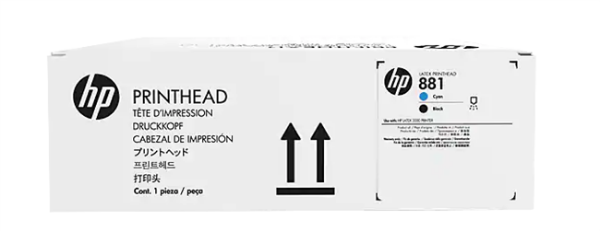 HP 881 Cyan/Black Latex Printhead for HP Latex 1500, 3200, 3600, 3800	