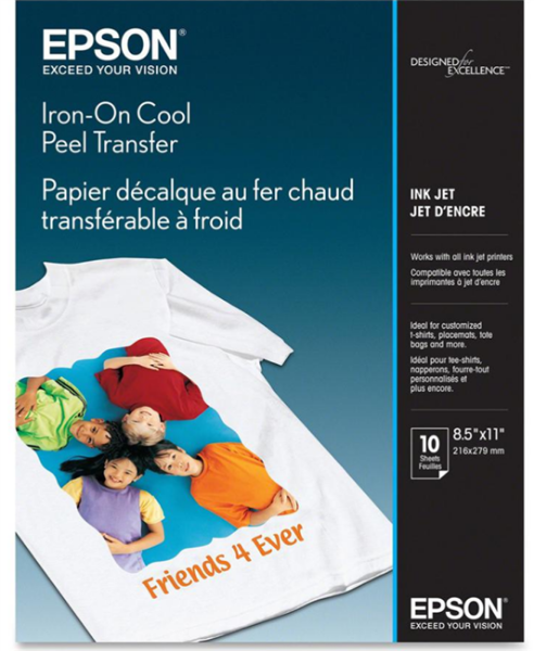 Epson Iron On Transfer Paper 8.5"x11" 10 Sheets	