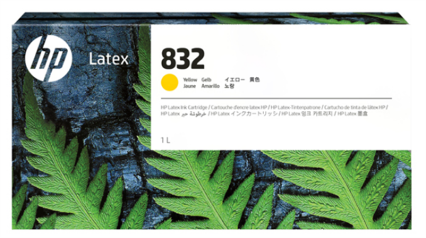 HP 832 1-Liter Yellow Ink Cartridge for Latex 630, 630 W, 700, 700 W