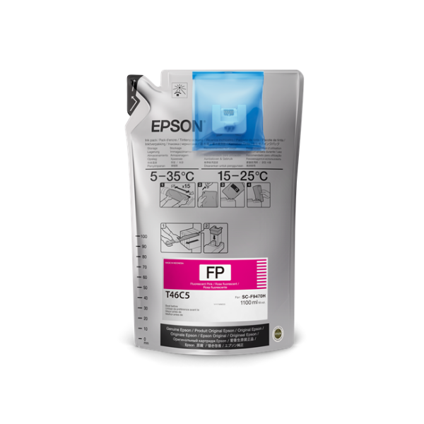 Epson UltraChrome DS Fluorescent Pink 1 Liter (2 Pack) for SureColor F9470H