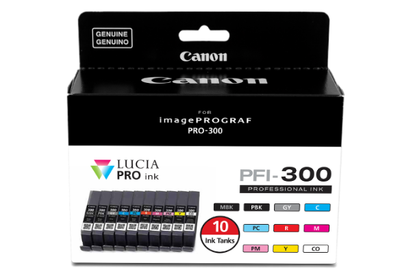 Canon LUCIA PRO PFI-300 10-Color Multipack for imagePROGRAF PRO-300