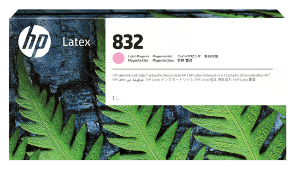 HP 832 1-Liter Light Magenta Ink Cartridge for Latex 630, 630 W, 700, 700 W