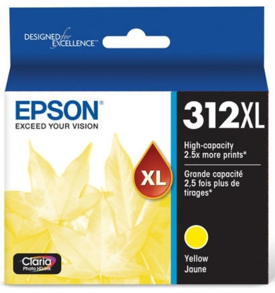 Epson T312XL Claria Photo HD Yellow Ink for XP-15000, XP-8500, XP-8600, XP-8700 - T312XL420S