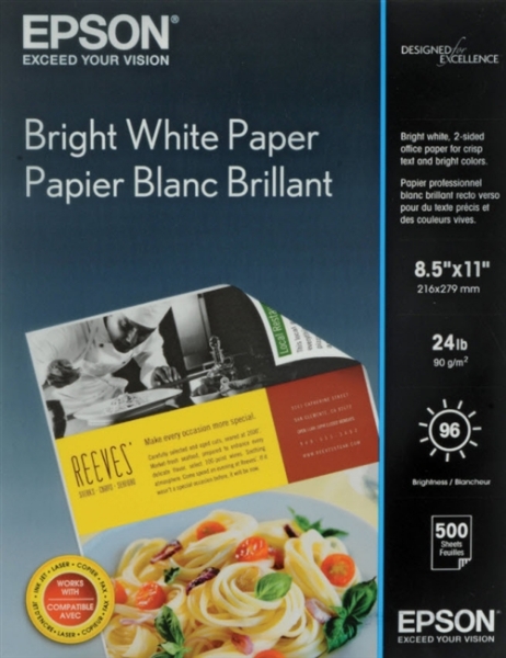 EPSON Premium Bright White Paper 8.5"x11" 500 Sheets