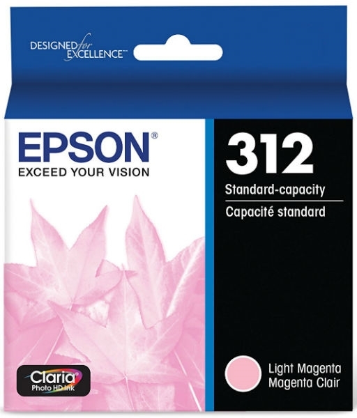 Epson 312 Claria Photo HD Light Magenta Ink for XP-8500, XP8600, XP-8700 - T312620S