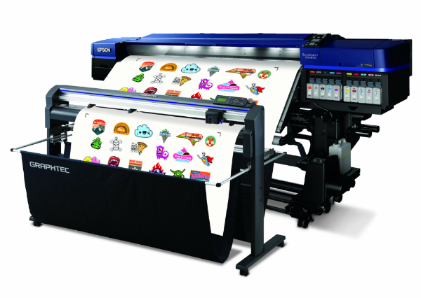 Epson SureColor S80600 Print and Cut Bundle 64" Solvent Printer: Includes Epson S80600 printer and Graphtec FC9000-140 54" Cutter