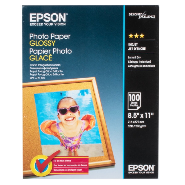 Epson Photo Paper Glossy, 8.5" x 11" - 100 sheets	